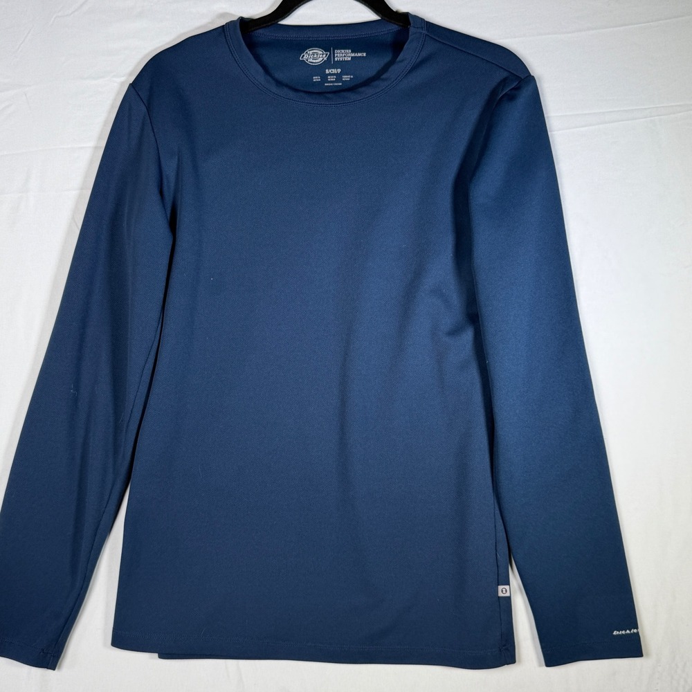 Dickies Performance System Long Sleeve T Shirt Dark Blue Mens S base layer